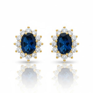 PENDIENTES ORO 18KL ZAFIROS FINOS