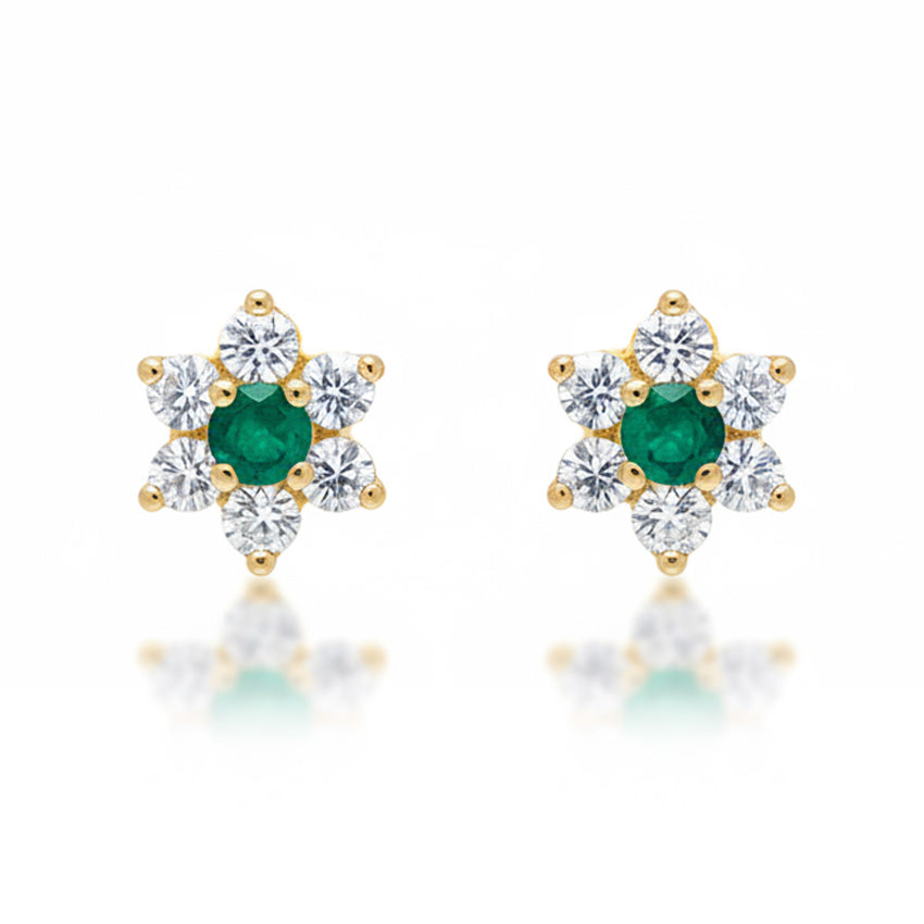 PENDIENTES ORO 18KL CRISOPAL VERDE