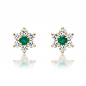 PENDIENTES ORO 18KL CRISOPAL VERDE