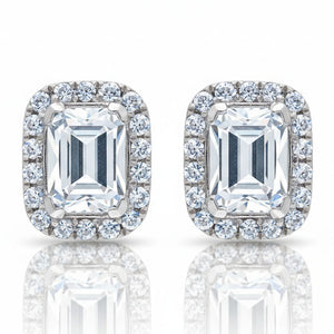 PENDIENTES ORO BLANCO 18KL CIRCONITAS
