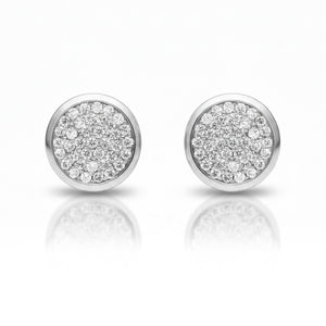 PENDIENTES ORO BLANCO 18KL CIRCONITAS