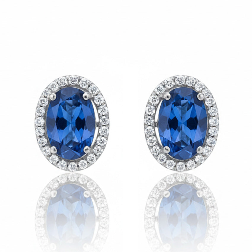 PENDIENTES ORO BLANCO 18KL CIRCONITAS