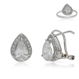PENDIENTES ORO BLANCO 18KL CIRCONITAS