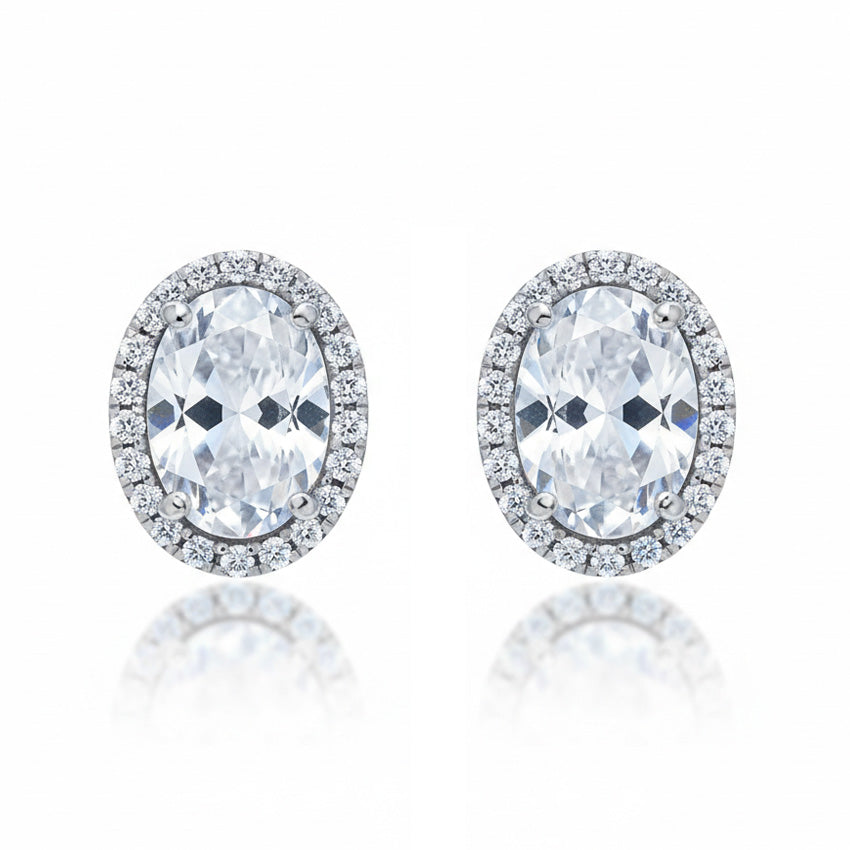 PENDIENTES ORO BLANCO 18KL CIRCONITAS