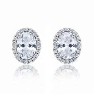 PENDIENTES ORO BLANCO 18KL CIRCONITAS