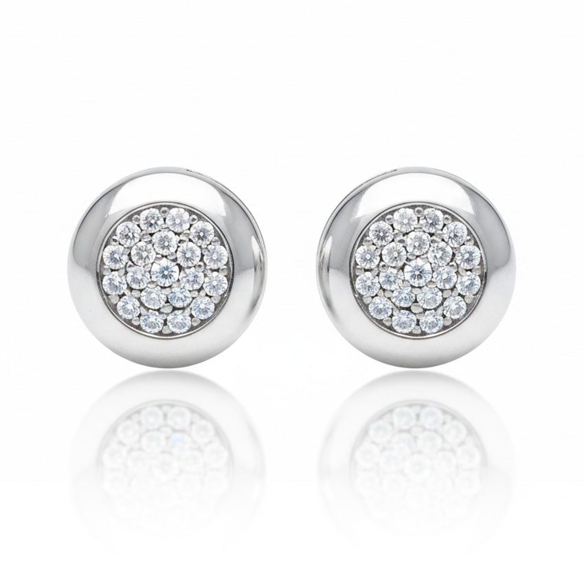 PENDIENTES ORO BLANCO 18KL CIRCONITAS