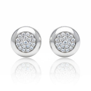 PENDIENTES ORO BLANCO 18KL CIRCONITAS