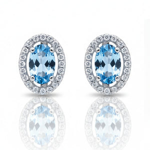 PENDIENTES ORO BLANCO 18KL CIRCONITAS