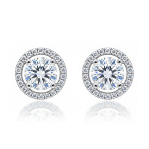 PENDIENTES ORO BLANCO 18KL CIRCONITAS
