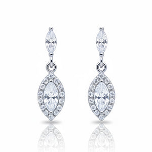 PENDIENTES ORO BLANCO 18KL CIRCONITAS