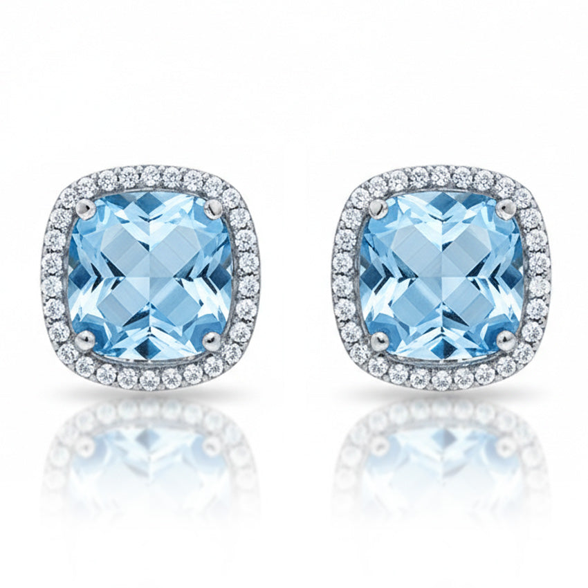 PENDIENTES ORO BLANCO 18KL