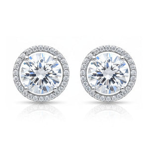 PENDIENTES ORO BLANCO 18KL CIRCONITAS