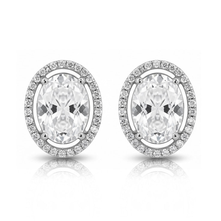 PENDIENTES ORO BLANCO 18KL CIRCONITAS