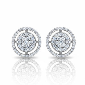 PENDIENTES ORO BLANCO 18KL CIRCONITAS