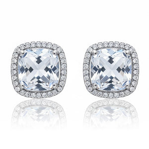PENDIENTES ORO BLANCO 18KL CIRCONITAS
