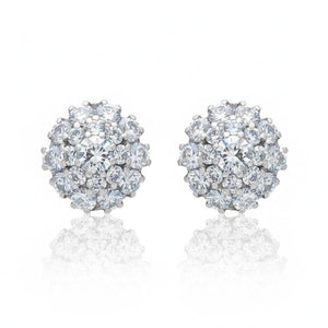 PENDIENTES ORO BLANCO 18KL CIRCONITAS
