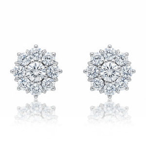 PENDIENTES ORO BLANCO 18KL CIRCONITAS
