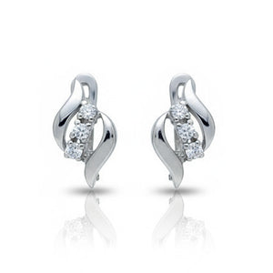 PENDIENTES ORO BLANCO 18KL CIRCONITAS
