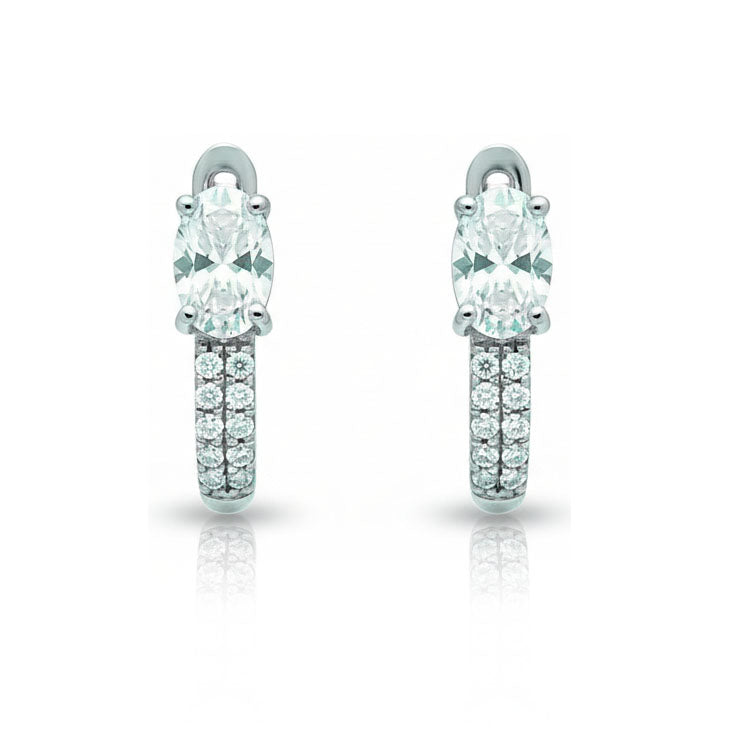 PENDIENTES ORO BLANCO 18KL CIRCONITAS