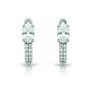 PENDIENTES ORO BLANCO 18KL CIRCONITAS