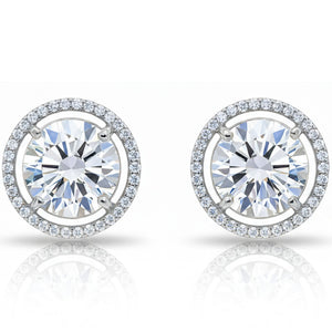 PENDIENTES ORO BLANCO 18KL CIRCONITAS