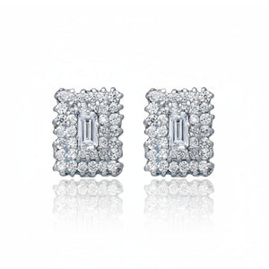 PENDIENTES ORO BLANCO 18KL CIRCONITAS