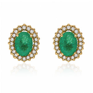PENDIENTES ORO 18KL ESMERALDAS FINAS