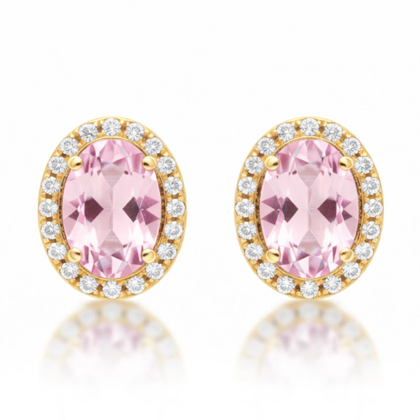 PENDIENTES ORO 18KL NANO MORGANITA