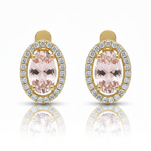 PENDIENTES ORO 18KL NANO MORGANITA