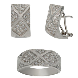 PENDIENTES ORO BLANCO 18KL CIRCONITAS