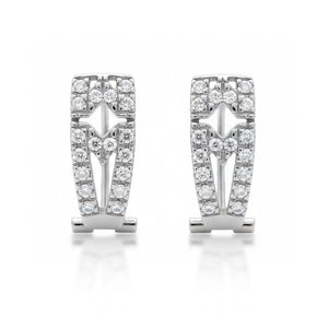 PENDIENTES ORO BLANCO 18KL CIRCONITAS