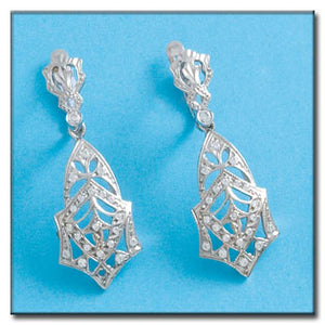PENDIENTES ORO BLANCO 18KL CIRCONITAS