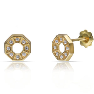 PENDIENTES ORO 18KL CIRCONITAS