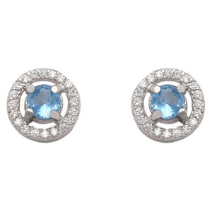PENDIENTES ORO BLANCO 18KL REDONDOS