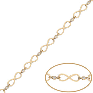PULSERA ORO 18KL INFINITOS CIRCONITAS