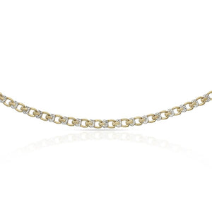 PULSERA ORO 18KL BICOLOR TROQUELADA