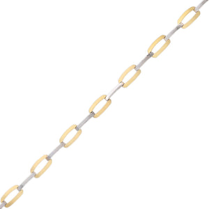 PULSERA ORO 18KL BICOLOR TROQUELADA