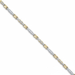 PULSERA BICOLOR ORO 18KL CIRCONITAS