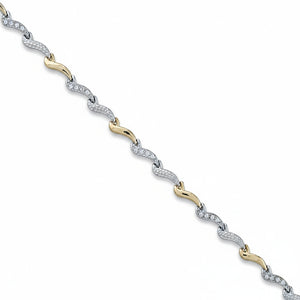 PULSERA BICOLOR ORO 18KL CIRCONITAS