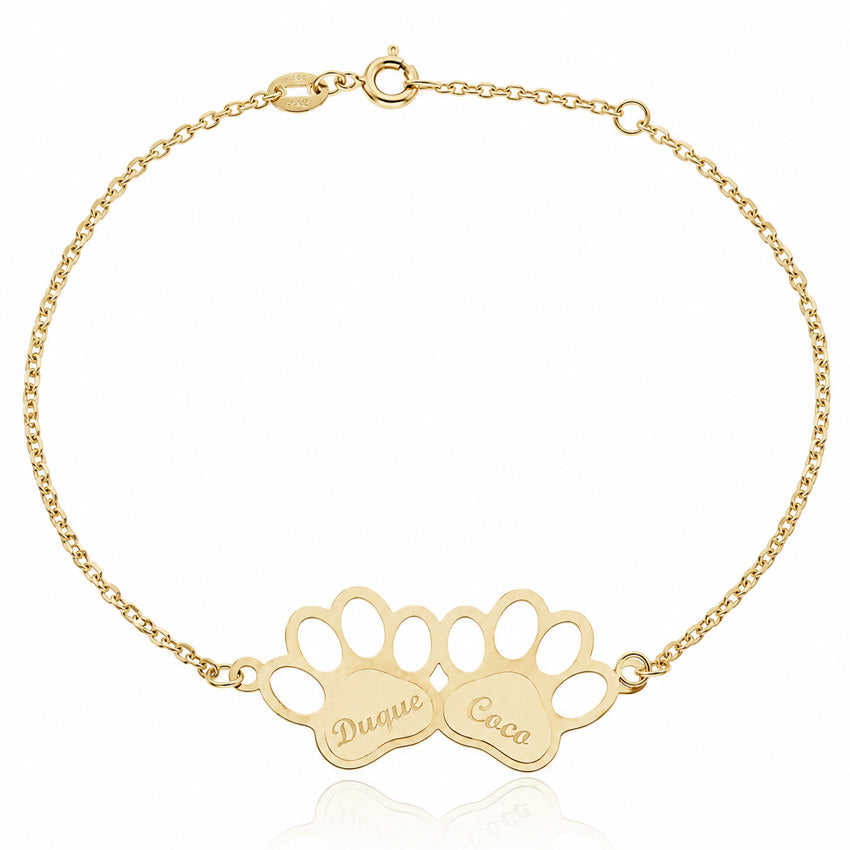 PULSERA ORO 18KL 2 HUELLAS