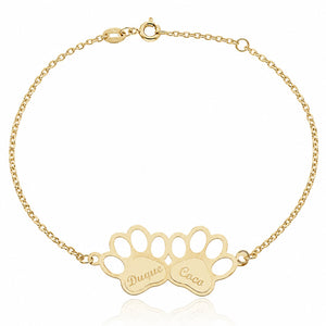 PULSERA ORO 18KL 2 HUELLAS