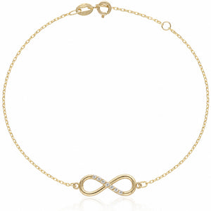 PULSERA ORO 18KL INFINITO + CIRCONITAS