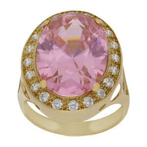 SORTIJA ORO 18KL - PIEDRA ROSA