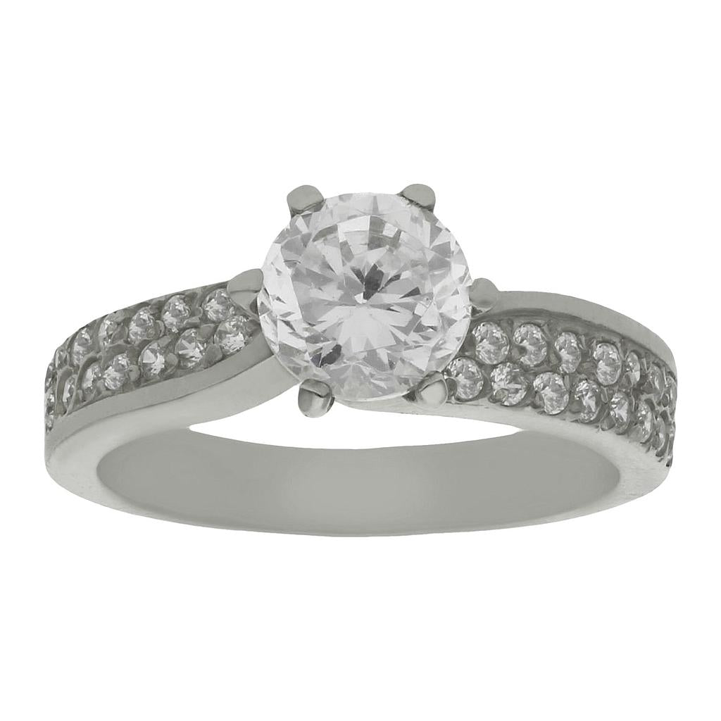SORTIJA ORO BLANCO 18KL CIRCONITAS