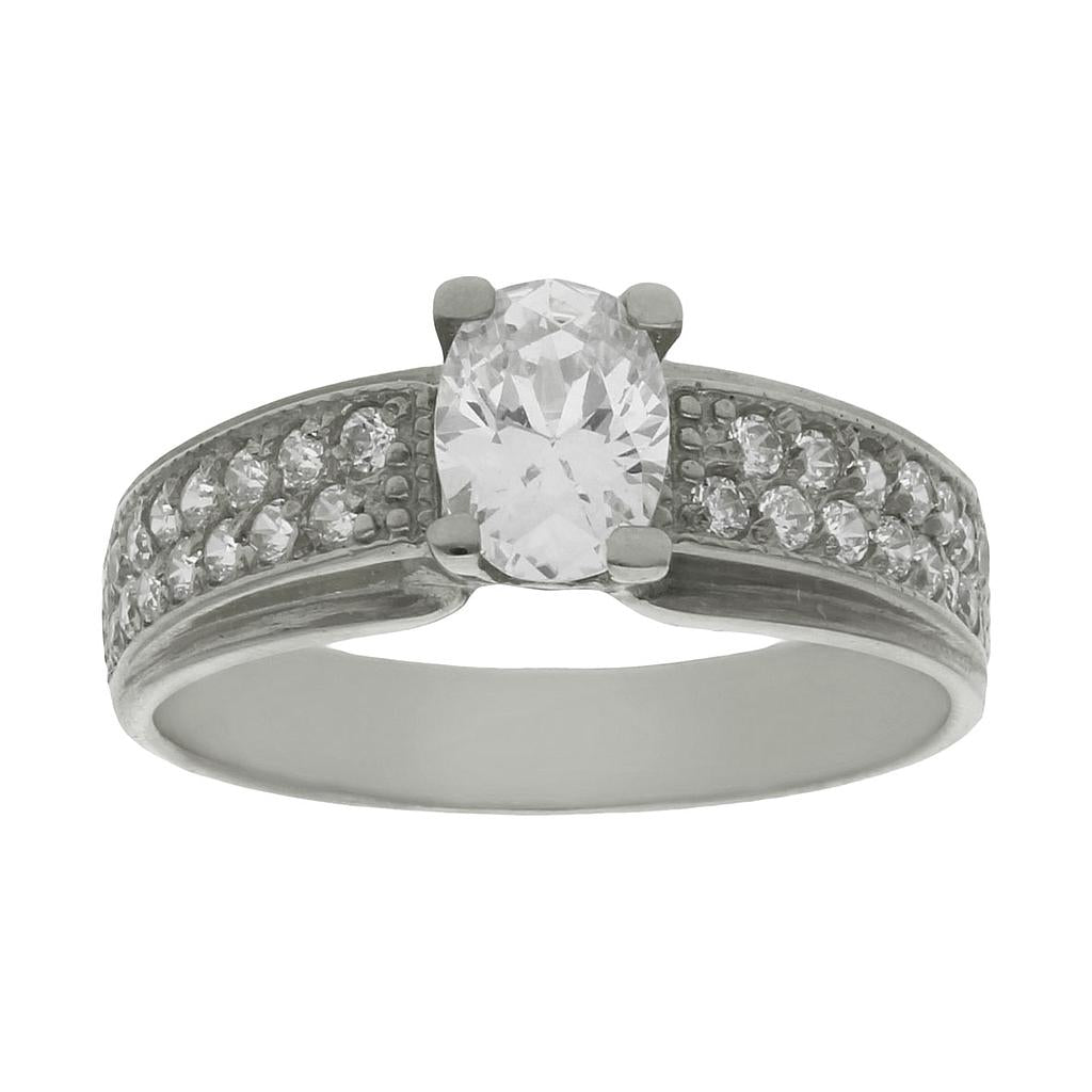 SORTIJA ORO BLANCO 18KL CIRCONITAS