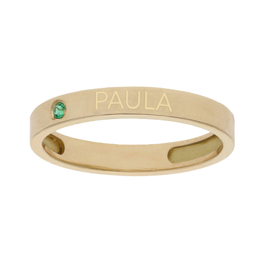 SORTIJA ORO 18KL - 1 ANILLO PERSONALIZADO NOMBRE