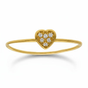 SORTIJA ORO 18KL CORAZON CIRCONITAS