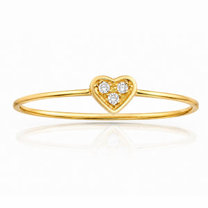 SORTIJA ORO 18KL CORAZON CIRCONITAS