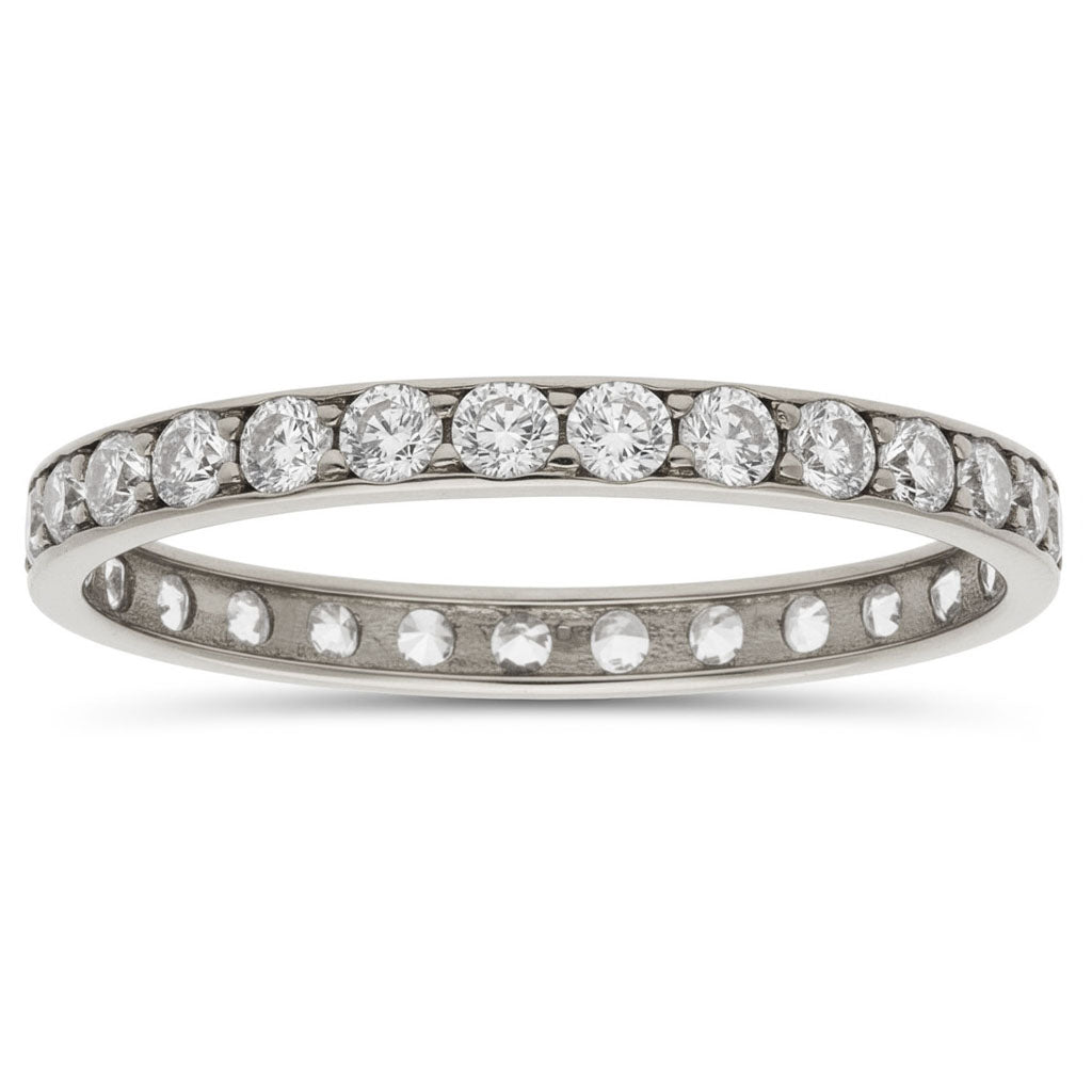 SORTIJA ORO BLANCO 18KL INFINITY CIRCONITAS - 2.50MM