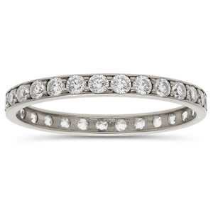 SORTIJA ORO BLANCO 18KL INFINITY CIRCONITAS - 2.50MM